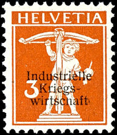 1918, 3c. Mit Dünnem Aufdruck, Postfrisch, Signiert Zumstein, Fotoattest V.d. Weid SBPV, Mi. 220.- Unterbewertet, Katalo - Other & Unclassified