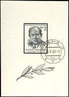 2 Kc. Block-Ausgabe Zum Tod Von Antonin Zápotock, Seltene Type II, Tadellos Gestempelt "PRAHA 3 25.V.60", Rücks. Volle O - Altri & Non Classificati