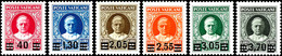 1934, 40 C. Bis 3.70 L. Aufdruck Auf Papst Pius XI., Kompletter Satz Mit 6 Werten, Tadellos Postfrisch, Fotoattest Vosse - Autres & Non Classés