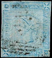 2 P. Blau A. Bläulichem Papier, Von Abgenutzter Platte IV, Allseits Vollrandig, Klar Gestempelt, Sign. A. Diena, Nach SG - Mauritius (1968-...)