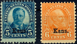 5 C. Blau U. 6 C. Rotorange, Je Aufdruck "Kans.", Tadellos Postfrisch, Mi. 70.-, Katalog: F316,G316 ** - Otros & Sin Clasificación