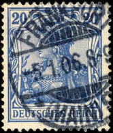 20 Pfg Germania In B-Farbe Tadellos Gestempelt, Tiefst Gepr. Jäschke-L. BPP, Mi. 100.-, Katalog: 72b O - Other & Unclassified