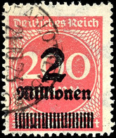 2 Mill. Auf 200 Mark Mit Liegendem Wasserzeichen Tadellos Gestempelt, Tiefst Gepr. Oechsner BPP Und Infla, Mi. 450,--, K - Other & Unclassified