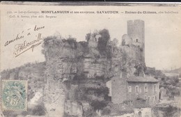 47----MONFLANQUIN Et Ses Environs, GAVAUDUN---ruines Du Château, Côte Sud-ouest--voir 2 Scans - Andere Gemeenten