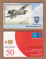 AC - TURK TELECOM PHONECARDS -  JUNKERS F - 13 1924 - 30 ( 20 ) CREDITS: 50 DATE: 2005 - Avions