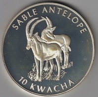 Malawi   10  Kwacha  2002   Antilope   Proof  Zilver - Malawi