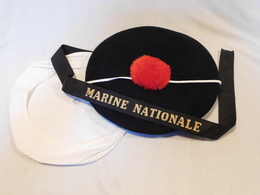 RARE BACHI MARINE NATIONALE - TOULON 1956 - Casques & Coiffures