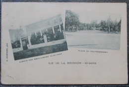 Reunion Ile Saint Denis Vue Messageries Et Gouvernement   Cpa Timbrée - Saint Denis