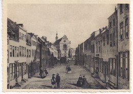 L'église Des Carmes Et La Rue Haute Vers 1850 D'après Une Gravure De Van Hoolans - Wavre