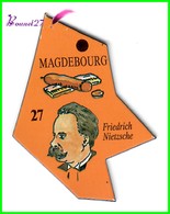 Magnet Le Gaulois Les Ville Du Monde N° 72 MAGDEBOURG Allemagne Friedricj Nietzsche - Magnets