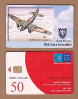 AC - TURK TELECOM PHONECARDS -  AIRSPEED OXFORD - V 1946 - 48 ( 32 ) CREDITS: 50 DATE: 2006 - Avions