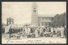 +++ CPA - TAMINES - Le Marché - Carte Animée ! - 1903   // - Sambreville