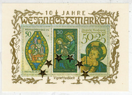 VIGNETTENBLOCK   10 JAHRE   WEIHNACHTSMARKEN    IMP.  MNH - R- & V- Labels