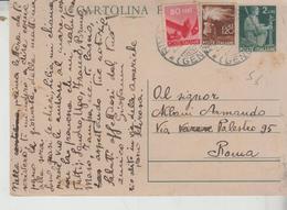 Intero Postale Lire 4  1947 Riva Trigoso  F/p - 1946-60: Poststempel