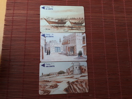 3 Phonecards Bahrain 25 Units 50-Units -100 Units Used - Bahrein