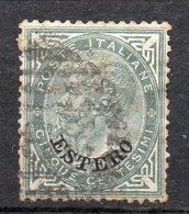 Levante 1874 N. 3 Sassone 5 Cent Verde Grigio  Timbrato Used Centrato - Emisiones Generales