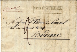 1834- Lettre De Santiago De Cuba + PAYS D'OUTREMER Encadré  ( Lettre En Français) - Maritime Post