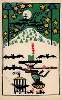 Wiener Werkstätte Nr. 73 Kokoschka, Oskar Flötenspieler Mit Fledermäusen Künstler-Karte I-II (Ecken Leicht Angestoßen, K - Kokoschka