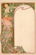 Mucha, Alfons Moet & Chandon Lady In Peach Künstler-Karte I- - Ohne Zuordnung