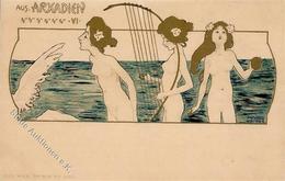 Kirchner, R. Arkadien VI. Künstlerkarte I-II - Kirchner, Raphael