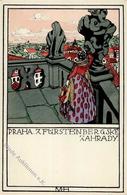 Jugendstil Arte Praha Künstlerkarte I-II Art Nouveau - Ohne Zuordnung