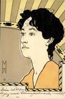 Jugendstil Frau Künstler-Karte 1899 I-II (fleckig) Art Nouveau - Unclassified