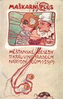 Jugendstil Maskenball Künstlerkarte 1901 I-II (Stauchung) Art Nouveau - Non Classificati