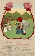 Caspari Kinder Pfingsten  Künstlerkarte 1910 I-II - Zonder Classificatie