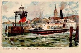 Diemer, Z. Friedrichshafen (7990) Dampfer Königin Charlotte Künstlerkarte I-II - Unclassified