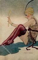 Künstler Lorenzi, Fabius Frau Jugendstil Künstlerkarte I-II Art Nouveau - Non Classés