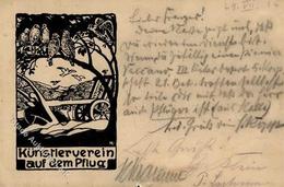 Künstlerverein Auf Dem Pflug Halle (o-4000) Künstler-Karte II (Einkerbung, Keine Ak-Einteilung) - Non Classés