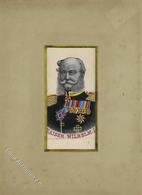 Seide Gewebt Kaiser Wilhelm I. Im Passepartout I-II (fleckig) Soie - Autres & Non Classés