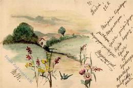 Handgemalt Künstlerkarte 1897 I-II Peint à La Main - Sonstige & Ohne Zuordnung