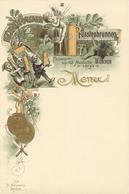 Speise-Karte Kondrauer Fürstenbrunnen 1895 Litho M. Schumann Bayreuth I-II - Other & Unclassified