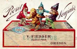 GIESSEN - CIGARRENFABRIK V.FIESSER - Mit Zwerge Ecke Gestoßen! Selten! Lutin - Advertising