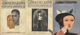 Werbung Kunst Partie Mit 31 Heften Gebrauchsgraphik 20'er Und 30'er Jahre Dabei 2 Hefte Aus Den 60'er Jahren Sehr Viele  - Advertising