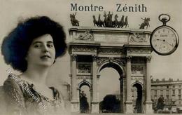 Uhr Montre Zenith Fotomontage AK 1910 I-II Photo Montage - Otros & Sin Clasificación