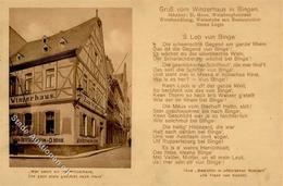 WEIN - Gruss Vom WINZERHAUS In BINGEN - Marke Entfernt I-II Montagnes - Ausstellungen