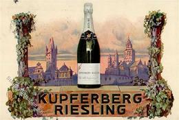 WEIN - MAINZ KUPFERBERG RIESLING (Marke Mit Firmenlochung) I-II - Exhibitions