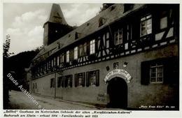 Wein Bacharach (6533) Gasthaus Zollhof Kurpfälzische Kellerei Foto AK I-II Vigne - Expositions