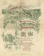 Wein Johannisberg (6222) Weingut Johann Klein Schön Illustrierte  Preisliste Um 1900 II (fleckig, Kl. Beschädigungen) Vi - Ausstellungen