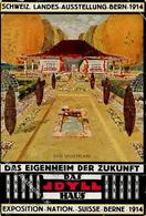 Ausstellung Bern (3000) Schweiz Schweizer Landesausstellung Das Eigenheim Der Zukunft 1914 II (Eckbug, Stauchung) Expo - Exposiciones