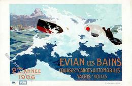 Ausstellung Evian-les-Bains (74500) Frankreich Couses De Canotsautomobiles, Yachts A Voiler 1906 I-II Expo - Exposiciones