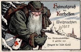 WEIHNACHTSMANN - Heimatgruss Aus KURHESSEN - WEIHNACHTEN 1917 Sign. A.Wagner,Kassel I Winterlitho - Kerstman