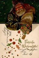 WEIHNACHTSMANN - Prägelitho  Sign. Mailick I-II - Kerstman