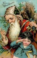Weihnachtsmann Kind  Prägedruck 1909 I-II Pere Noel - Kerstman