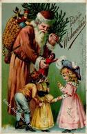 Weihnachtsmann Kinder, Spielzeug Prägedruck 1906 I-II (Stauchung) Pere Noel Jouet - Kerstman