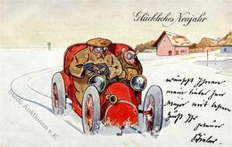 Neujahr Auto Schwein  Künstlerkarte 1905 I-II Cochon Bonne Annee - Anno Nuovo