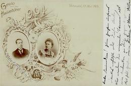 Adel Adel Lippe-Detmold Hochzeit Mai 1904 Foto AK I-II - Familles Royales