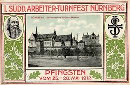 NÜRNBERG - I.Südd. ARBEITER-TURNFEST NÜRNBERG 1912 , Marke Entfernt I-II - Evenementen